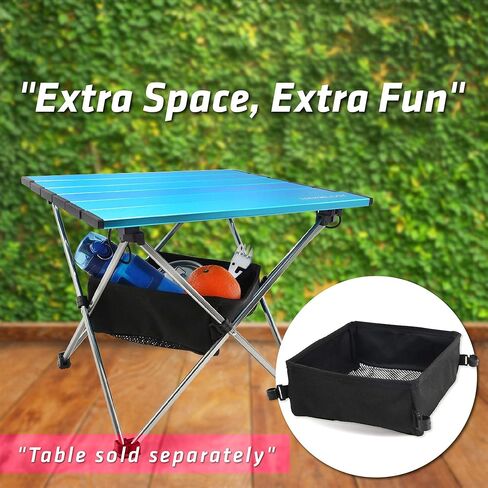 سلة متعددة الاستخدامات لطاولة التخييم المحمولة القابلة للطي، منظم شبكي بحجم محمول لوضع وحمل الاشياء الصغيرة للطاولة المنبثقة وطاولة الشاطئ وطاولة الظهر وطاولة السفر وطاولة النزهة in Kuwait