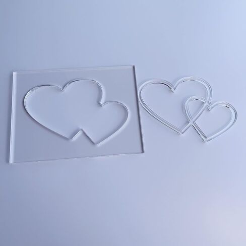 Double Heart Router Template, Clear Acrylic Template, Woodworking Router Template in Saudi Arabia