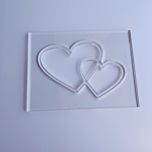 Double Heart Router Template, Clear Acrylic Template, Woodworking Router Template in Saudi Arabia