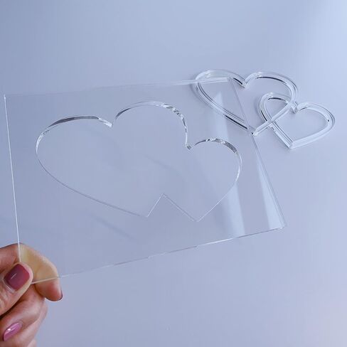 Double Heart Router Template, Clear Acrylic Template, Woodworking Router Template in Saudi Arabia