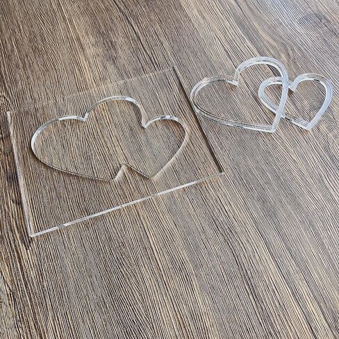 Double Heart Router Template, Clear Acrylic Template, Woodworking Router Template in Saudi Arabia