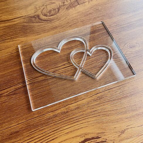 Double Heart Router Template, Clear Acrylic Template, Woodworking Router Template in Saudi Arabia