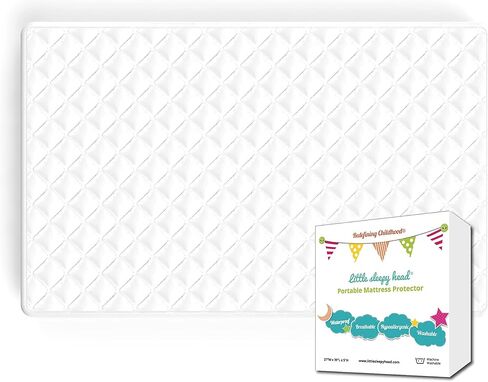 Little Sleepy Head Soft, Waterproof Portable Crib Mattress Protector for Pack n Play & Play Yards in Kuwait