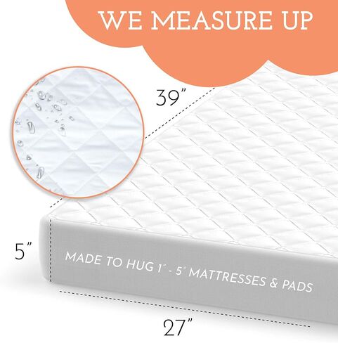 Little Sleepy Head Soft, Waterproof Portable Crib Mattress Protector for Pack n Play & Play Yards in Kuwait