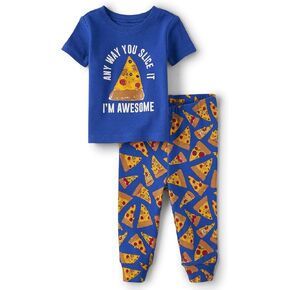 The Children's Place baby-boys And Toddler Boy Short Sleeve Top and Pants Snug Fit 100% Cotton 2 Piece Pajama Set Pajama Set (pack of 1) in Kuwait
