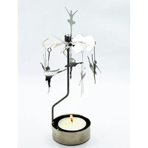Rotary Candle Holder Spinning Candleholder Metal Small Gift (Ballet Girl)
