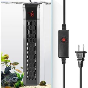 FEDOUR 200W / 300W / 400W PTC سخان حوض السمك، سخان خزان الأسماك قابل للتعديل مع وحدة تحكم في درجة الحرارة الخارجية، سخان خزان السلحفاة مع غطاء واقي قابل للفصل لمدة تصل إلى 105 جالون خزان (400W) in Kuwait