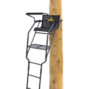 حامل سلم Rivers Edge® Relax Wide™ لشخص واحد، ارتفاع 16'9 بوصة، مقعد شبكي Wide TearTuff™، منصة عريضة 23 بوصة، حاجز رماية مبطن قابل للإزالة in Kuwait