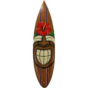 Forever Bamboo Surfboard Tiki Mask Wall Décor