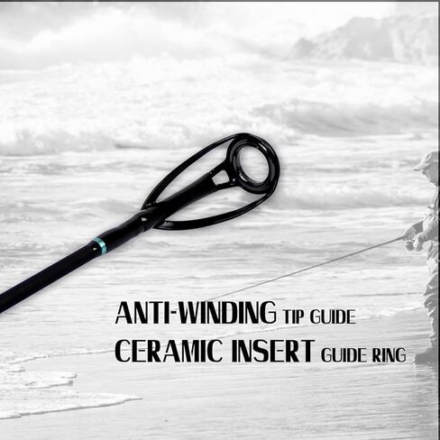 Fiblink Surf Fishing Rod Portable Travel Surf Spinning Rod 2 Piece/3 Piece/4 Piece Carbon Fiber Saltwater Fishing Rod 9'/10'/12'/13' in Kuwait