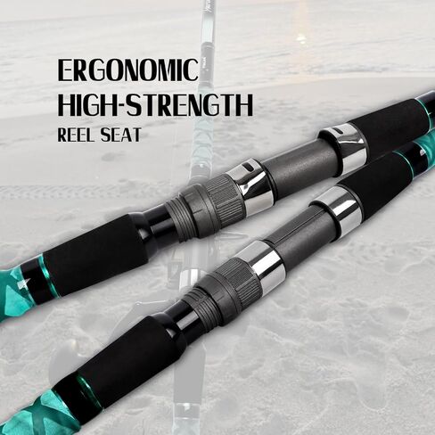 Fiblink Surf Fishing Rod Portable Travel Surf Spinning Rod 2 Piece/3 Piece/4 Piece Carbon Fiber Saltwater Fishing Rod 9'/10'/12'/13' in Kuwait