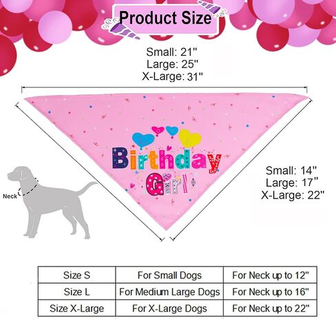 ADOGGYGO Dog Birthday Party Supplies, Boy Girl Dog Birthday Hat with Numbers Dog Puppy Birthday Bandana Hat Bow Set for Medium Large Dogs (Large, Pink) in Saudi Arabia