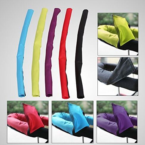 (Pack of 2) Baby Pushchair Stroller Handle Bar Cover Infant Toddler Pram Bumper Bar Dust-Proof Handle Sleeve(Black) in Saudi Arabia