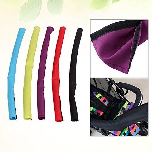 (Pack of 2) Baby Pushchair Stroller Handle Bar Cover Infant Toddler Pram Bumper Bar Dust-Proof Handle Sleeve(Black) in Saudi Arabia