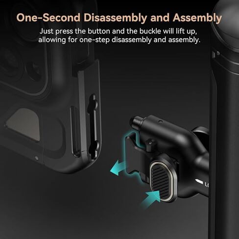 SMALLRIG Quick Release Side Handle for Universal Mobile Phone Cage 4299 and iPhone 15 Series Cage, Aluminum Handle Grip with Built-in Cold Shoe - 4403 in Kuwait