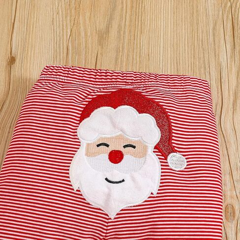 DOMOABEI بلدي 1st ملابس عيد الميلاد عيد الميلاد بيبي بوي الزي ملابس الطفل الصبي رومبير للرضيع سانتا السراويل قبعة 4 قطعة 0-18 أشهر in Kuwait