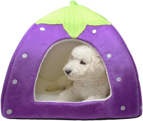 Spring Fever Hamster Guinea Pig Rabbit Dog Cat Chinchilla Hedgehog Bird Small Animal Pet Bed House Hideout Cage Accessorie B Red M (14.2 * 14.2 inch) in Saudi Arabia