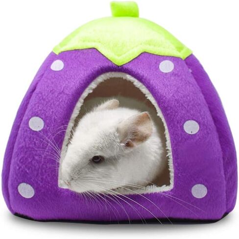 Spring Fever Hamster Guinea Pig Rabbit Dog Cat Chinchilla Hedgehog Bird Small Animal Pet Bed House Hideout Cage Accessorie B Red M (14.2 * 14.2 inch) in Saudi Arabia
