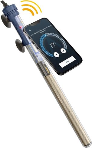 Sicce Scuba 50 Watt Aquarium Fish Tank Heater Smartphone Controlled via NFC Contactless App Adjustable | 50W Submersible for Marine Saltwater and Freshwater | Run Dry Protection in Saudi Arabia