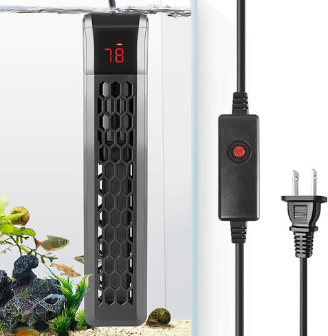 FEDOUR 200W / 300W / 400W PTC سخان حوض السمك، سخان خزان الأسماك قابل للتعديل مع وحدة تحكم في درجة الحرارة الخارجية، سخان خزان السلحفاة مع غطاء واقي قابل للفصل لمدة تصل إلى 105 جالون خزان (400W) in Kuwait