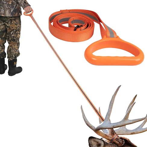 Hunthor حبل سحب الغزلان بطول 6.3 قدم مع مقبض لمعدات الصيد، وحزام سحب الغزلان بوزن 600 رطل، وإكسسوارات صيد الغزلان للعبة الكبيرة والصغيرة in Kuwait