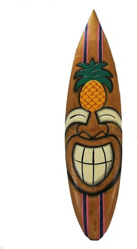 Forever Bamboo Surfboard Tiki Mask Wall Décor in Saudi Arabia