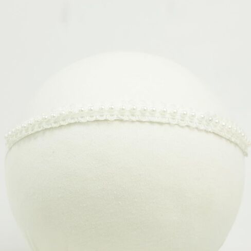 Baby Girl White Lace Tieback Flower Halo Crown and Small Bow Headbands | Newborn Gift Sets in Saudi Arabia