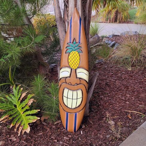 Forever Bamboo Surfboard Tiki Mask Wall Décor in Saudi Arabia