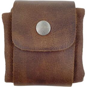 Hide & Drink, Foraging Pouch (Collapsible) for Hiking, Treasures & Seashells Bag, Easy Looping Around Belts, Grocery Storage, Waxed Canvas, Handmade in Kuwait