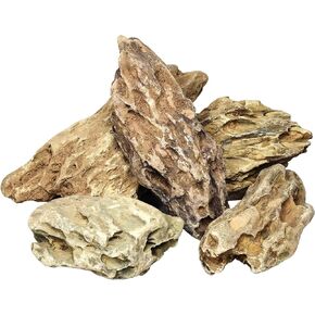 PINVNBY Natural Slate Rock 5lb PH Neutral Aquarium Rocks Aquariums Stones for Aquascaping, Landscaping Model, Reptile & Amphibian Enclosures, Tank Decoration