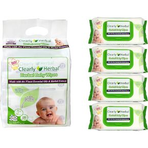 Clearly Herbal Baby Wipes, 288 Count, Natural Ingredients, Safe and Reliable, Aromatherapeutic Bliss in Saudi Arabia