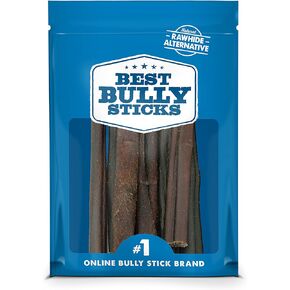Best Bully Sticks 6 Inch Natural Collagen Sticks for Dogs - 10 Count (Pack of 1) - Long-Lasting, Rawhide Free, Beef Treat