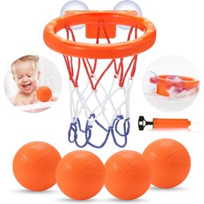 ألعاب الحمام، طوق كرة السلة للاستحمام خالٍ من العفن للأطفال من سن 1 إلى 3 سنوات، لا يوجد طوق كرة السلة في حوض الاستحمام للأطفال الصغار، طوق كرة سلة قوي بالشفط ومجموعة 4 كرات ناعمة للأولاد والبنات، ألعاب حوض للأطفال من 4 إلى 8 سنوات in Kuwait