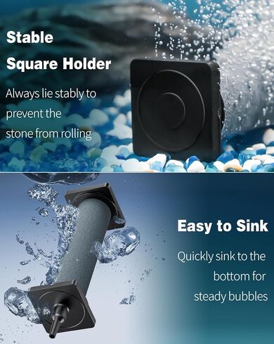 Pawfly Aquarium 8 Inch Air Stone Cylinder for Larger Air Pump Bubble Diffuser Release Tool for Outdoor Pond Garden Circulation System and Large Fish Tanks, 2 Pack in Kuwait