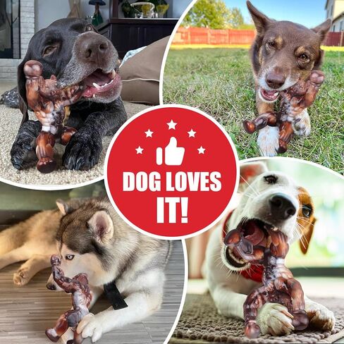 ألعاب الكلاب من زينبو للمضغ العدواني، ألعاب الكلاب غير القابلة للتدمير، لعبة مضغ للكلاب من النايلون الأكثر صلابة مع نكهة لحم الخنزير المقدد الحقيقية، ممتعة للمضغ، ألعاب عظام الكلاب للكلاب المتوسطة والكبيرة in Kuwait