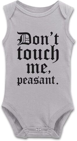 DOQOSESHY Don't Touch Me Peasant-Baby Outfit Boys Girls Romper Short Sleeve/Sleeveless/Long Sleeve Bodysuit in Saudi Arabia