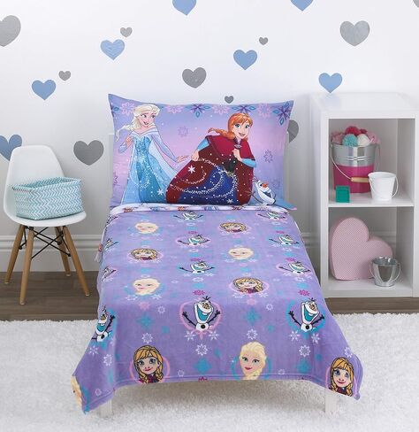 Disney Minnie Mouse - Blushing Minnie - 4 Piece Toddler Bed Set - Coral Fleece Toddler Blanket, Fitted Bottom Sheet, Flat Top Sheet, Standard Size Pillowcase in Saudi Arabia
