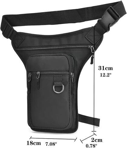 Drop Leg Bag for Men Military Tactical Thigh Pack Pouch Multifunctional Tactical Package Outdoor Hiking Thigh Bag 2-Black in Saudi Arabia