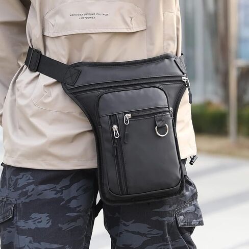 Drop Leg Bag for Men Military Tactical Thigh Pack Pouch Multifunctional Tactical Package Outdoor Hiking Thigh Bag 2-Black in Saudi Arabia