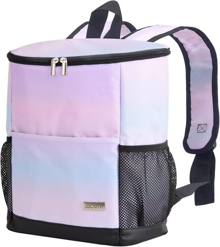 Wolka Cooler Backpack 30 Cans,Portable Backpack Coolers Insulated Leak Proof,Waterproof Soft Sided Cooler Bag for Travel,Beach,Camping,Picnic,Lunch Backpack for Women (Water Elf) in Kuwait