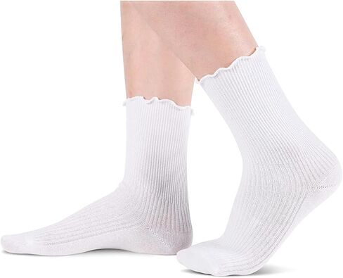 جوارب sockfun المكشكشة للنساء والفتيات، جوارب خس الفاكهة 3-5 أزواج in Saudi Arabia