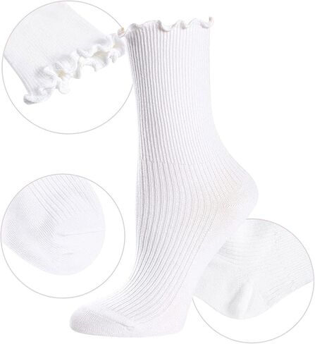 جوارب sockfun المكشكشة للنساء والفتيات، جوارب خس الفاكهة 3-5 أزواج in Saudi Arabia