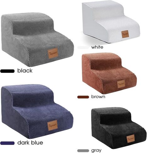 Replacement Cover 2 Tiers Foam Dog Ramps/Steps, Color Grey in Kuwait