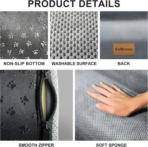 ExiBryony Dog Steps 4 Steps, 18in Non-Slip 30D High Density Pet Stairs/Step, Soft Foam Dog Ladder, Dog Stairs for Bed, Sofa, Best for Older Pets or Pets with Joint Problems and Mobility Problems in Kuwait