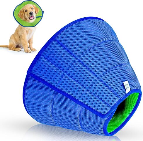 iTecFreely Soft-Dog-Cone-Collar-After-Surgery Extra-Soft-and-Adjustable-Dog-Recovêry-Cone-Collar Breathable-Lightweight-Dog-Cone-Collar-Suitable-for-Medium-Dogs in Kuwait