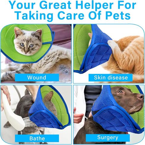 iTecFreely Soft-Dog-Cone-Collar-After-Surgery Extra-Soft-and-Adjustable-Dog-Recovêry-Cone-Collar Breathable-Lightweight-Dog-Cone-Collar-Suitable-for-Medium-Dogs in Kuwait