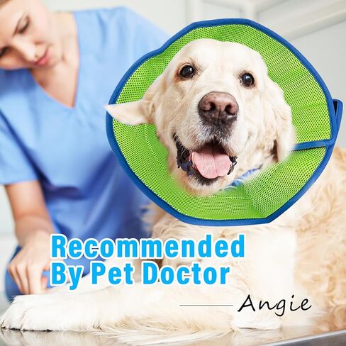 iTecFreely Soft-Dog-Cone-Collar-After-Surgery Extra-Soft-and-Adjustable-Dog-Recovêry-Cone-Collar Breathable-Lightweight-Dog-Cone-Collar-Suitable-for-Medium-Dogs in Kuwait