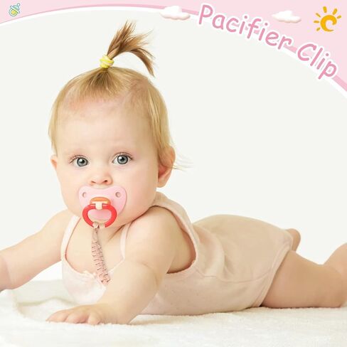 4 عبوات من مشابك اللهاية للأولاد والبنات من سلسلة بوهو قوس قزح الخشبية المصنوعة يدويًا وحامل اللهاية المضفر ومشابك بينكي لحفلات استقبال المولود الجديد كهدية عيد ميلاد in Kuwait