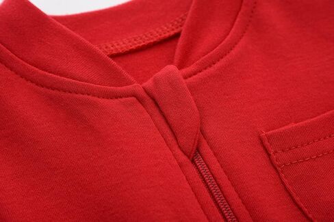 HahaNice Baby 2 Way Zipper Girls Boys 100% Cotton Footed Sleep and Play with Mitten Cuffs 0-12 Months in Saudi Arabia