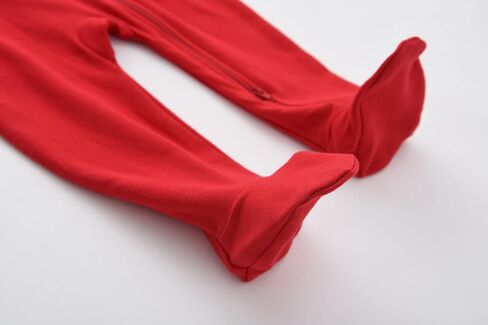 HahaNice Baby 2 Way Zipper Girls Boys 100% Cotton Footed Sleep and Play with Mitten Cuffs 0-12 Months in Saudi Arabia